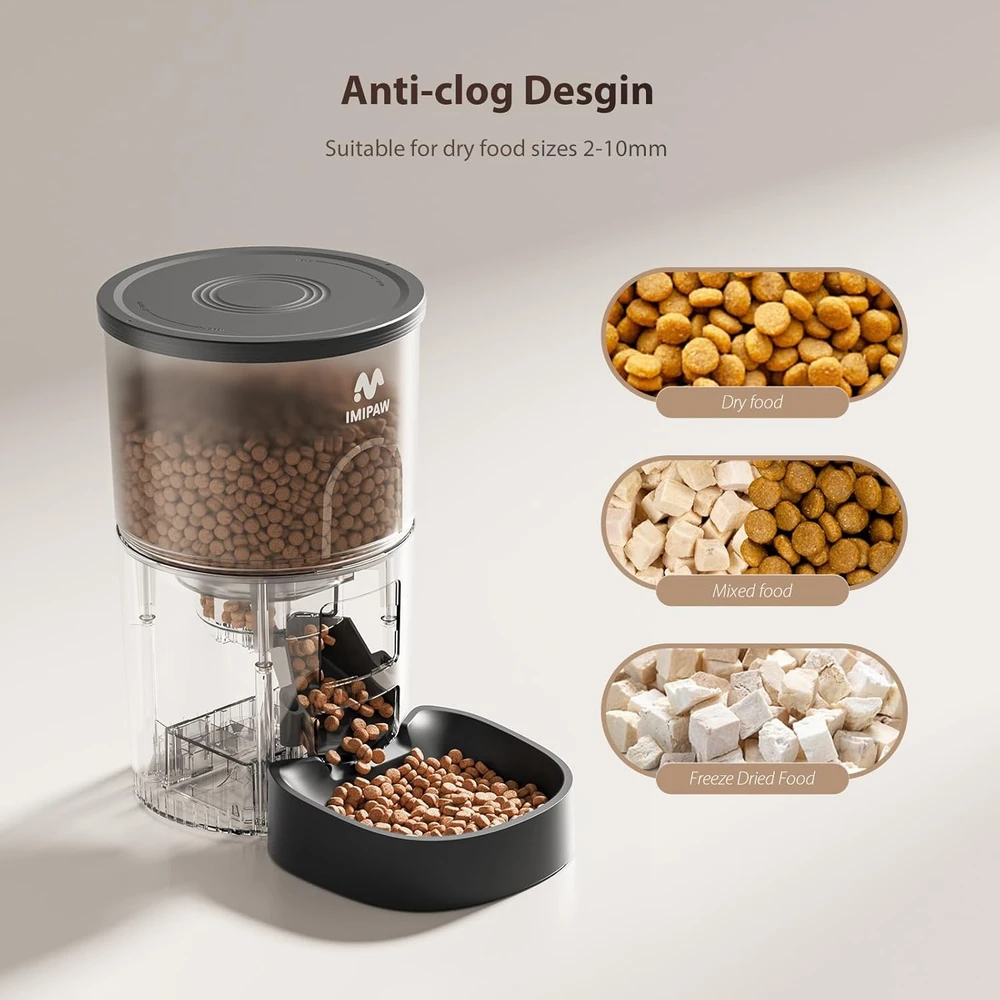 IMIPAW automatinis 2-in-1 pašaras ir vandens fontanas katėms, programuojamas, 3 l talpa, IP-W03K