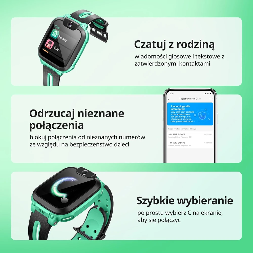 imoo vaikų išmanusis laikrodis su GPS, 4G, IPX8 atsparumu vandeniui ir vaizdo skambučiais Watch Phone Z1