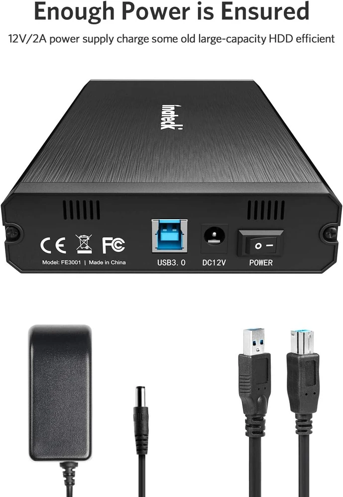 Inateck išorinis HDD dėklas 2.5/3.5 col. SATA, USB 3.0 su UASP FE3001