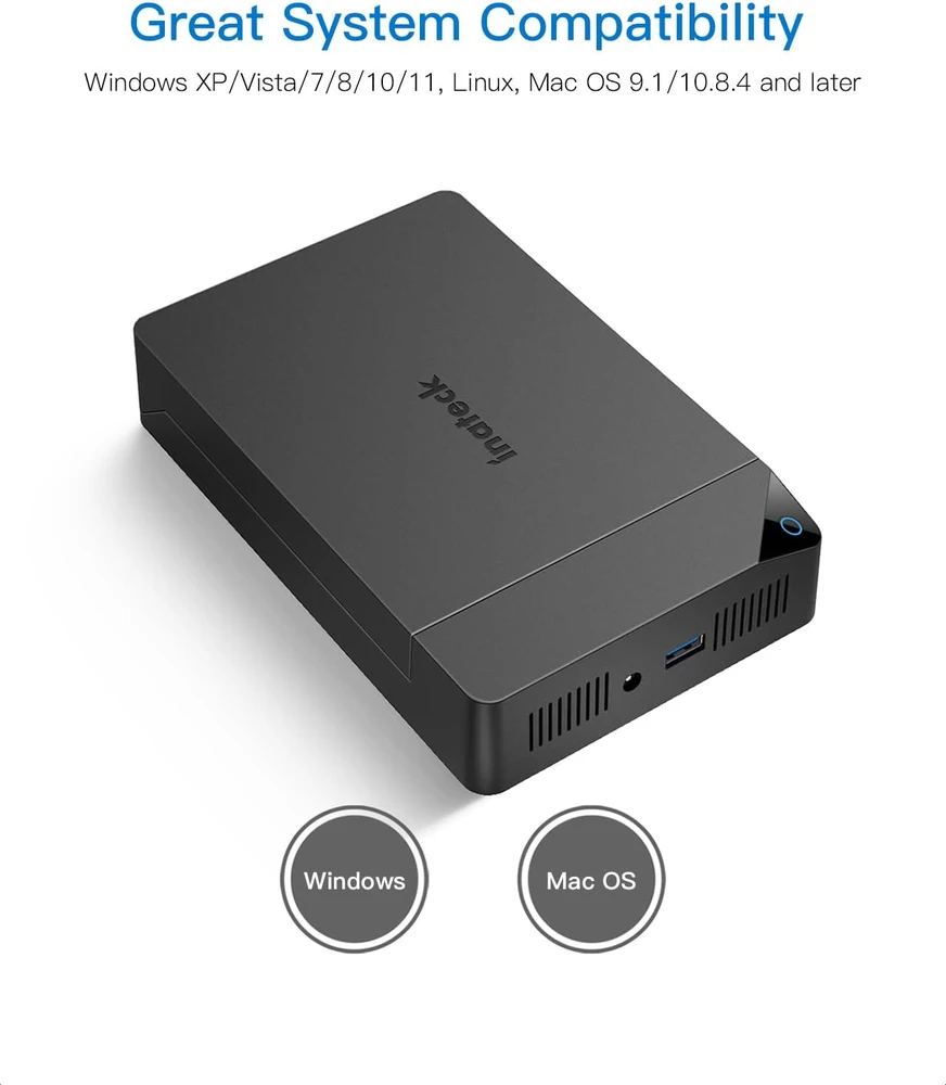 Inateck išorinis SATA HDD ir SSD dėklas 2.5/3.5 col., USB 3.0, 20 TB, FE3002