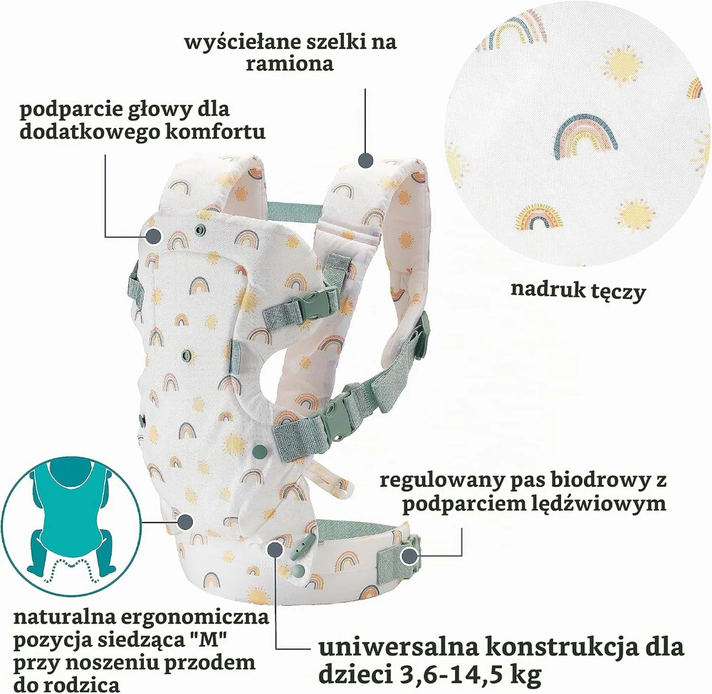 Infantino kūdikio nešioklė Flip Advanced 4 viename, 3,6–14,5kg, 500117-02