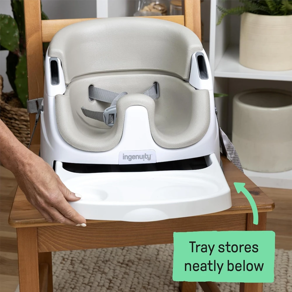 Ingenuity paaukštinama maitinimo kėdutė Baby Base 2 viename su nuimamu padėklu, 10678