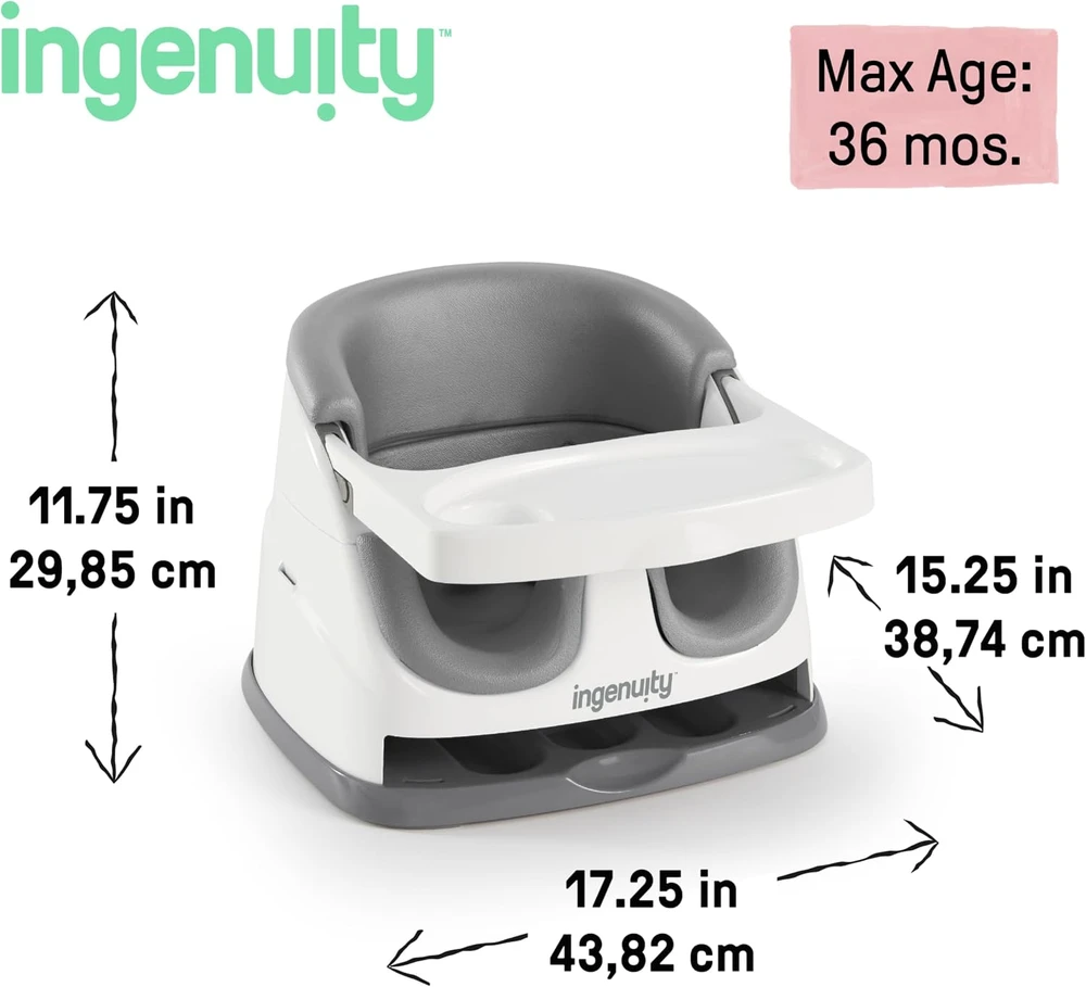 Ingenuity paaukštinama maitinimo kėdutė 2 viename su nuimamu padėklu 11576