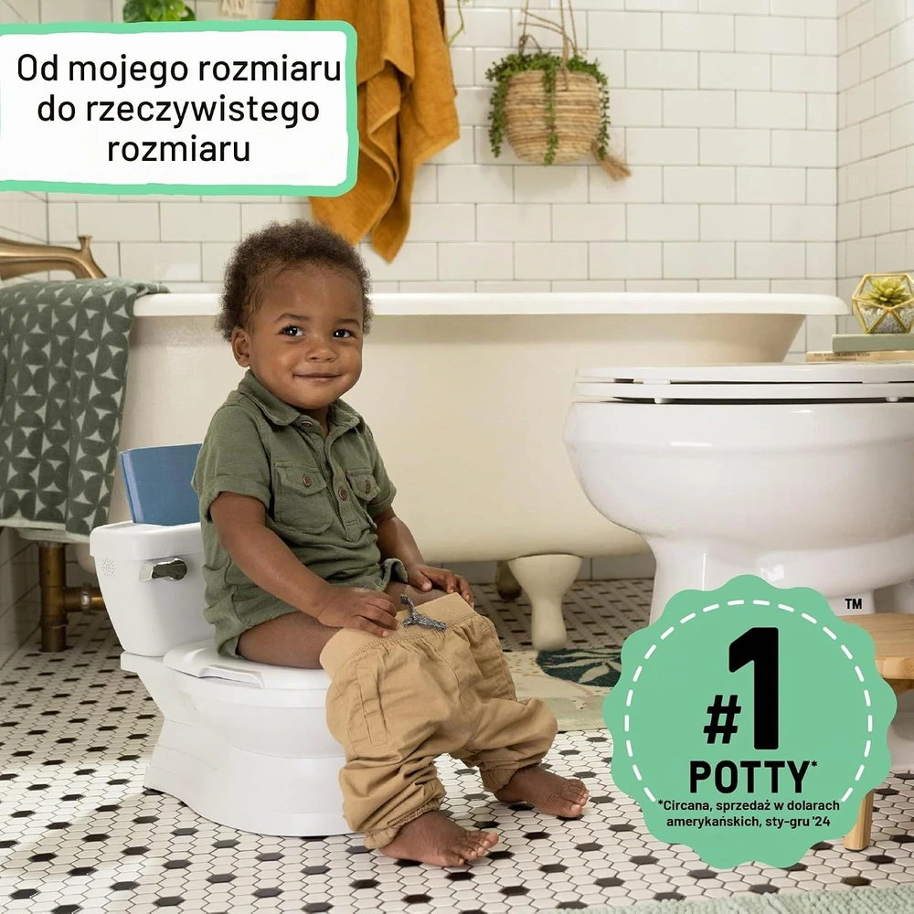 Ingenuity vaikiškas naktipuodis My Size Potty Pro su nuleidimo garsu ir nuimamu dubeniu
