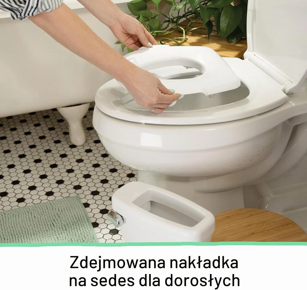 Ingenuity vaikiškas naktipuodis My Size Potty Pro su nuleidimo garsu ir nuimamu dubeniu