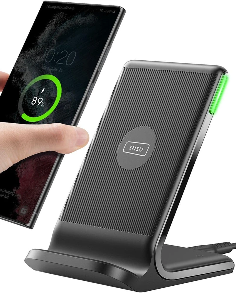 INIU belaidis įkroviklis-stovas Qi 15 W su USB-C jungtimi, 2 vnt., WI-211