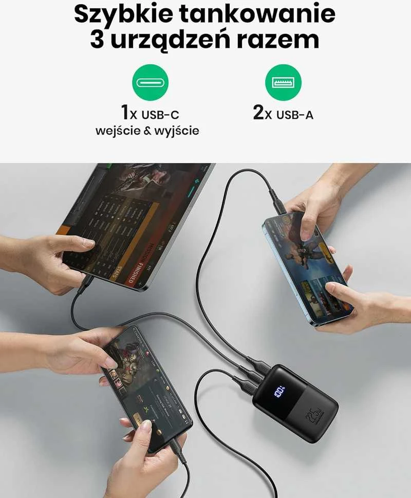 INIU BI-B61 mini 10000 mAh power bank, 22.5 W PD3.0 QC4.0, USB-C įkroviklis