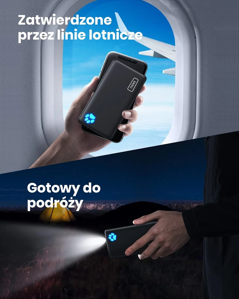 INIU išorinis akumuliatorius 10000 mAh, USB-C, greitasis įkrovimas, BI-B41 modelis