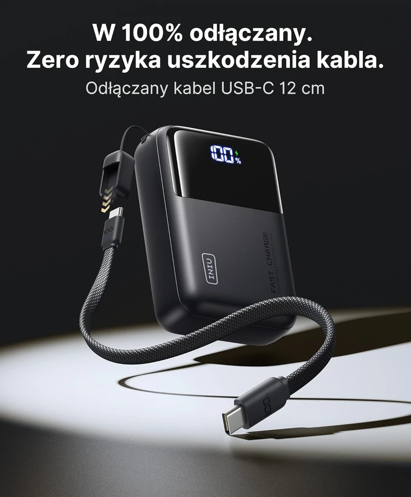 INIU išorinis akumuliatorius 25000 mAh 100 W USB-C PD greitasis įkrovimas, P63