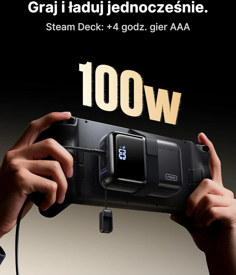 INIU išorinis akumuliatorius 25000 mAh 100 W USB-C PD greitasis įkrovimas, P63