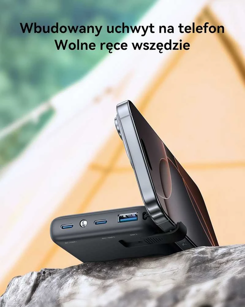 INIU P61-E1 45 W 10000 mAh itin plonas powerbankas su USB-C ir USB-A, juodas