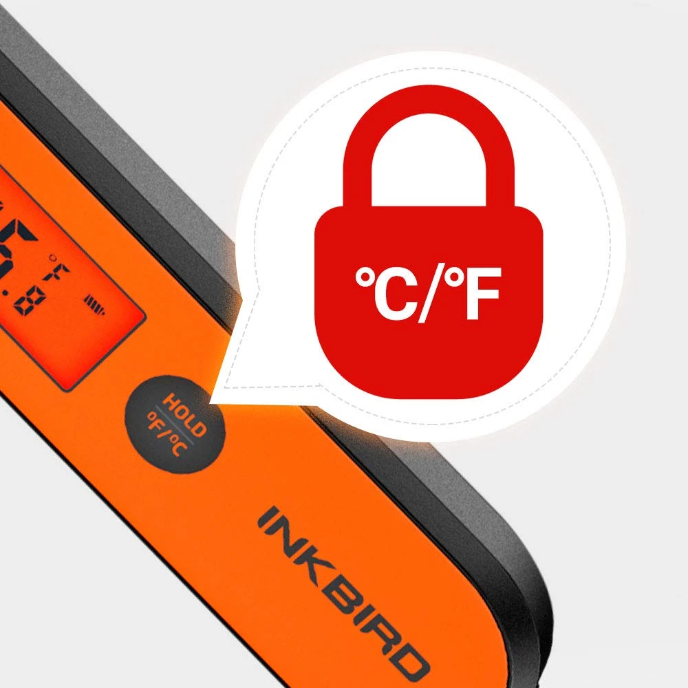 Inkbird skaitmeninis mėsos termometras IHT-1P, įkrovimas USB, greita reakcija, vandeniui atsparus