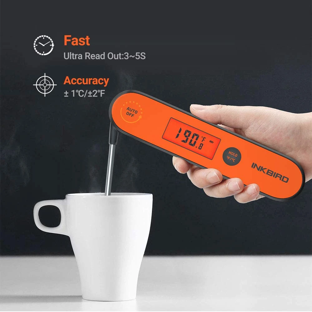 Inkbird skaitmeninis mėsos termometras IHT-1P, įkrovimas USB, greita reakcija, vandeniui atsparus