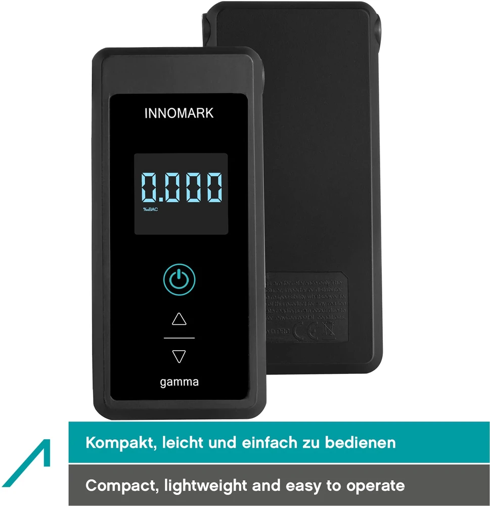 Innomark skaitmeninis alkotesteris Gamma su elektrocheminiu jutikliu ir įspėjimu