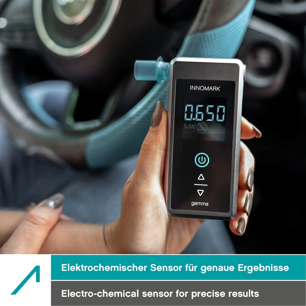Innomark skaitmeninis alkotesteris Gamma su elektrocheminiu jutikliu ir įspėjimu