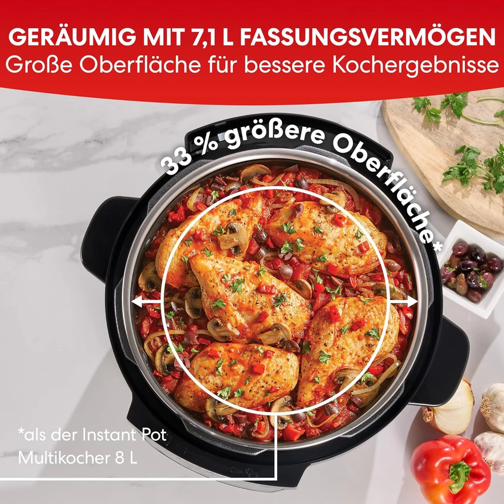 Instant Pot daugiafunkcis elektrinis puodas 7,1 l 1000 W programinis, juodas 140-0019-01-EU