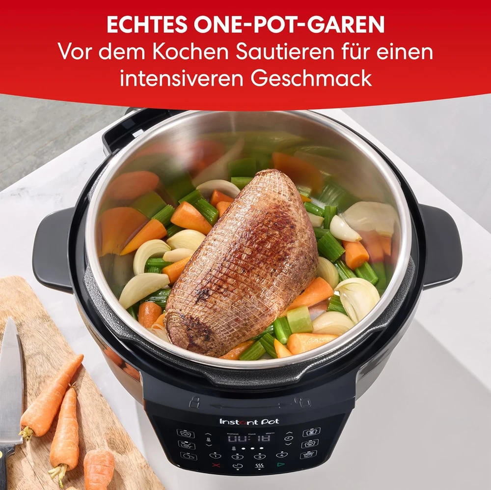 Instant Pot daugiafunkcis elektrinis puodas 7,1 l 1000 W programinis, juodas 140-0019-01-EU