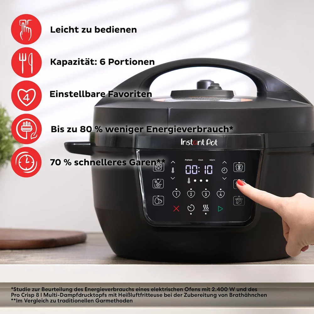 Instant Pot daugiafunkcis elektrinis puodas 7,1 l 1000 W programinis, juodas 140-0019-01-EU