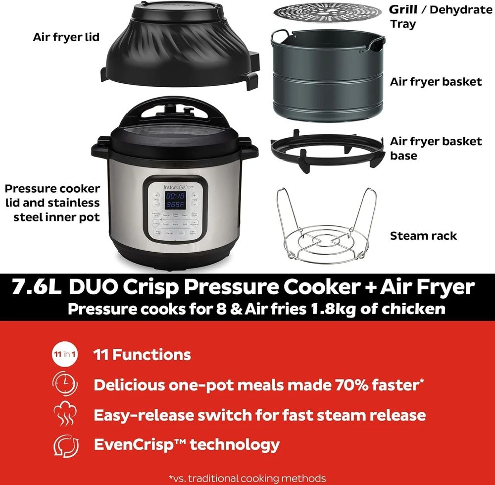 Universal Blue Instant Pot daugiafunkcis maisto gaminimo puodas 7.6 l 1000 W nerūdijantis plienas 140-0042-01-EU