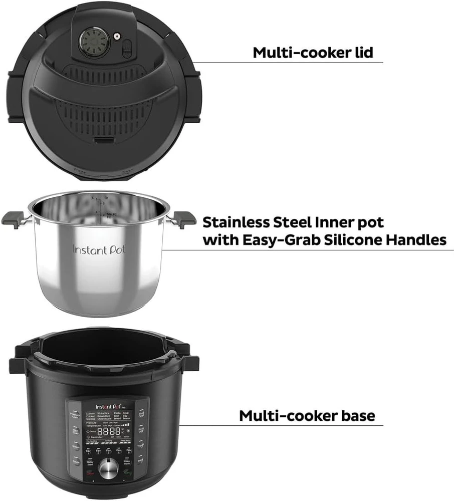 Instant Pot daugiafunkcis puodas 5.7 l, 1200 W, nerūdijančio plieno, juodas, 112-0167-01-EU