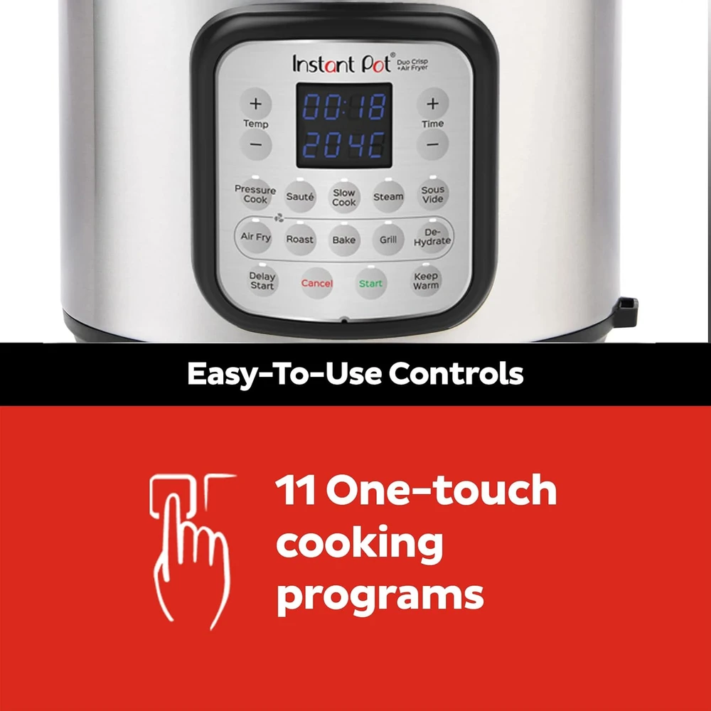 Instant Pot daugiafunkcis puodas su karšto oro gruzdintuve 8 l, 1500 W, 140-0041-01