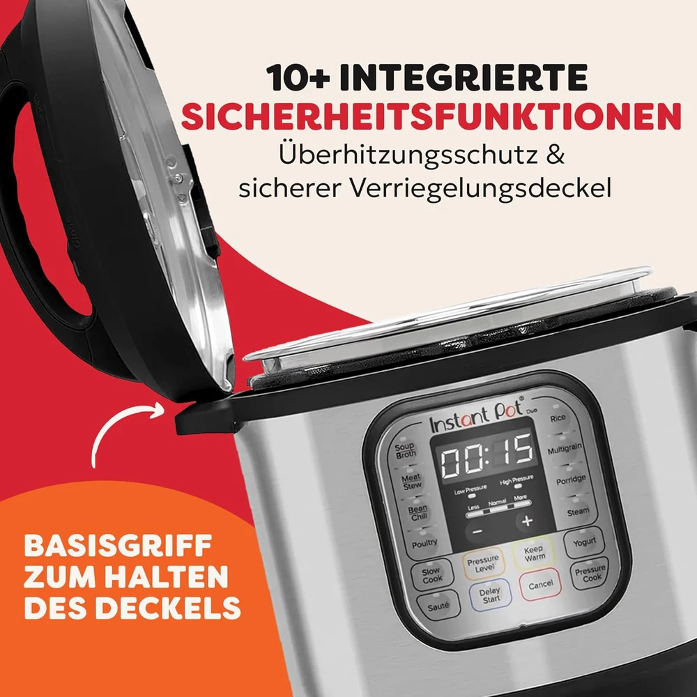 Instant Pot elektrinis daugiafunkcis puodas 5,7 L 1000 W nerūdijantis plienas Duo 112-0182-01-EU