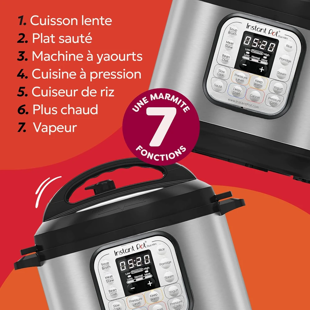 Daugiafunkcinis puodas Instant Pot Duo Mini 3L (juoda)