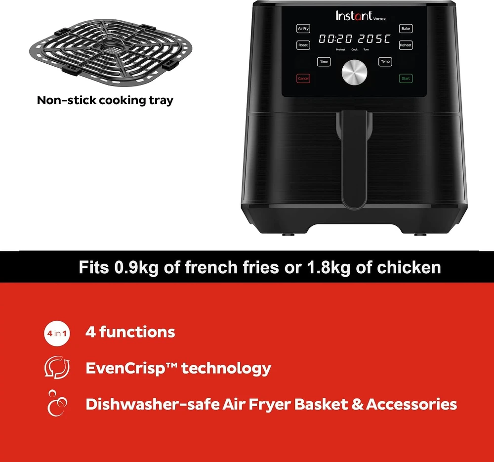 Instant Pot karšto oro gruzdintuvė Vortex 6 Plus 5.7 l 1700 W 140-3030-01-EU