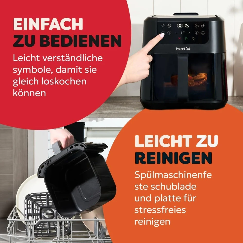 Instant Pot karšto oro gruzdintuvė Vortex Compact 5 l, 1500 W, INAFB53-BK