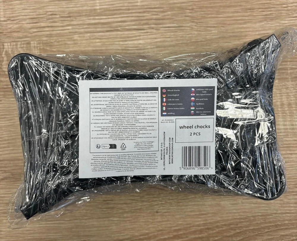 INTAKO ratų atraminiai pleištai priekabai, 2 vnt., iki 900 kg, Klin 2x