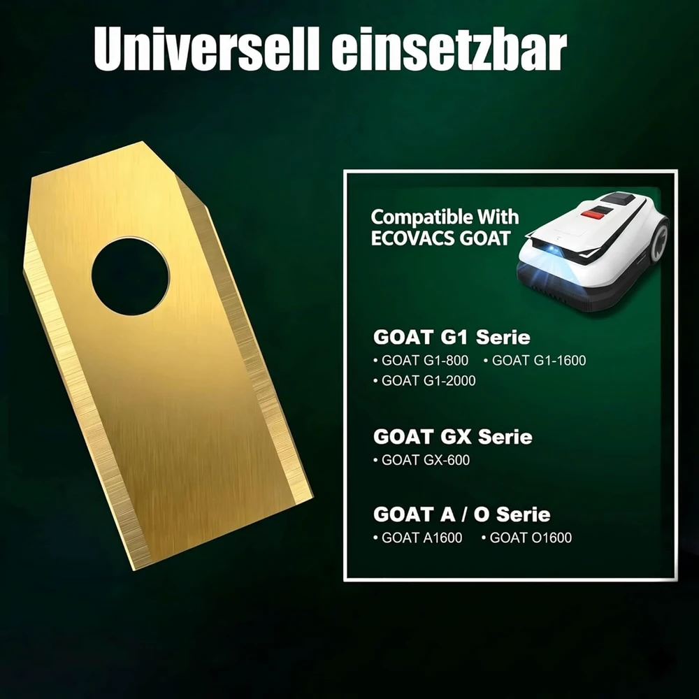 Intckwan atsarginiai peiliai vejapjovės robotui ECOVACS GOAT, 36 vnt., 0,9 mm, titano danga