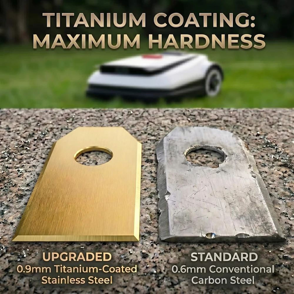 Intckwan atsarginiai peiliai vejapjovės robotui ECOVACS GOAT, 36 vnt., 0,9 mm, titano danga
