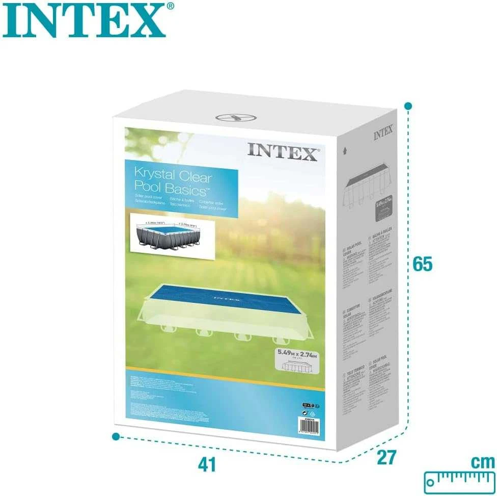 Intex Baseino uždangalas, mėlynas, 538x253cm, polietilenas