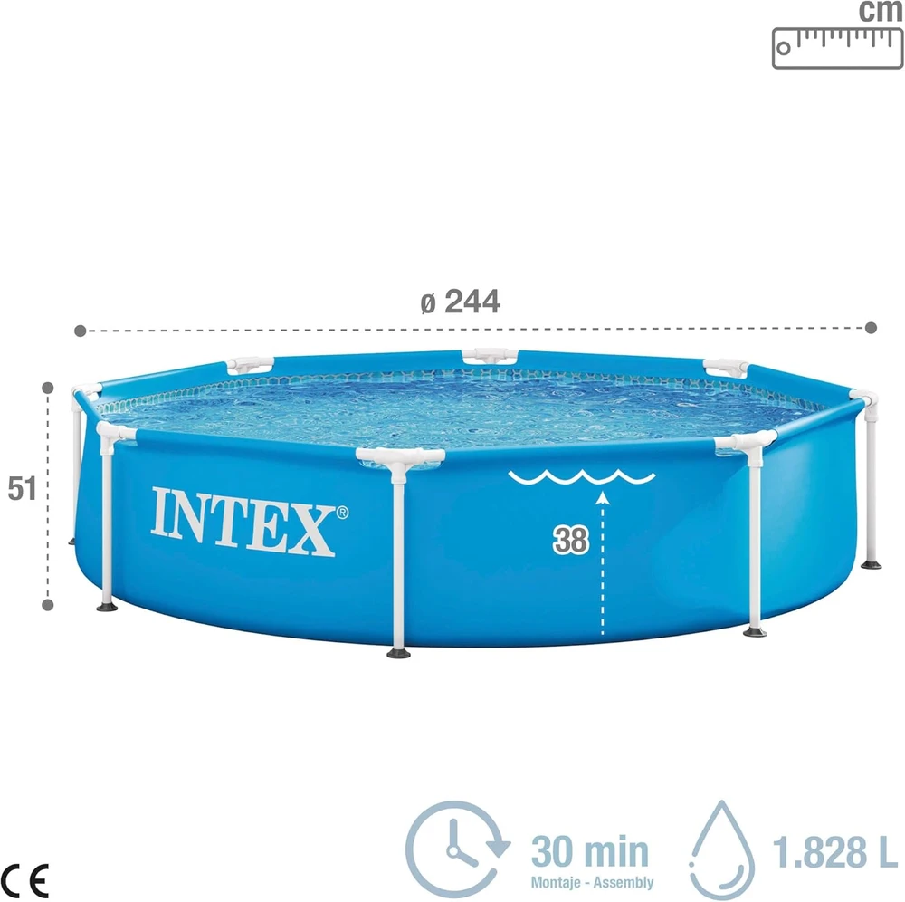 Intex Baseinas Metal Frame, 244x51cm