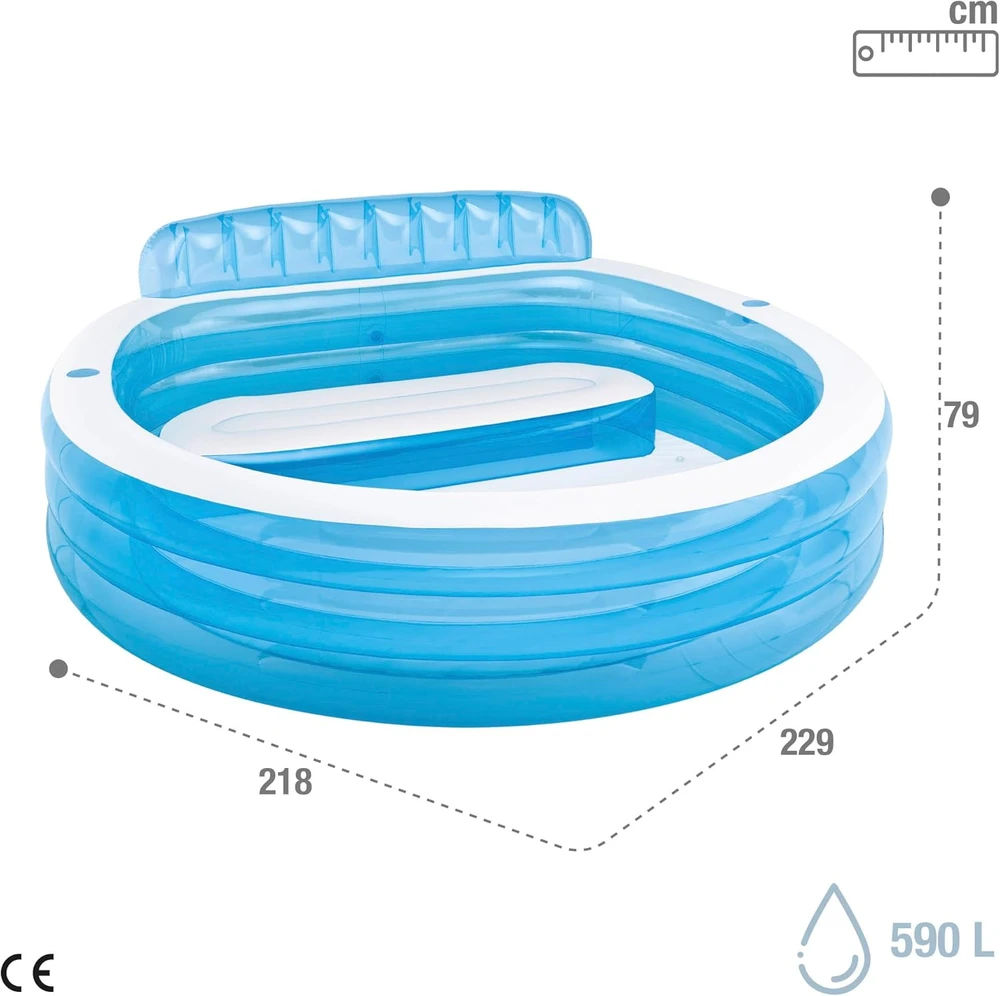 Intex sodo baseinas su sėdyne