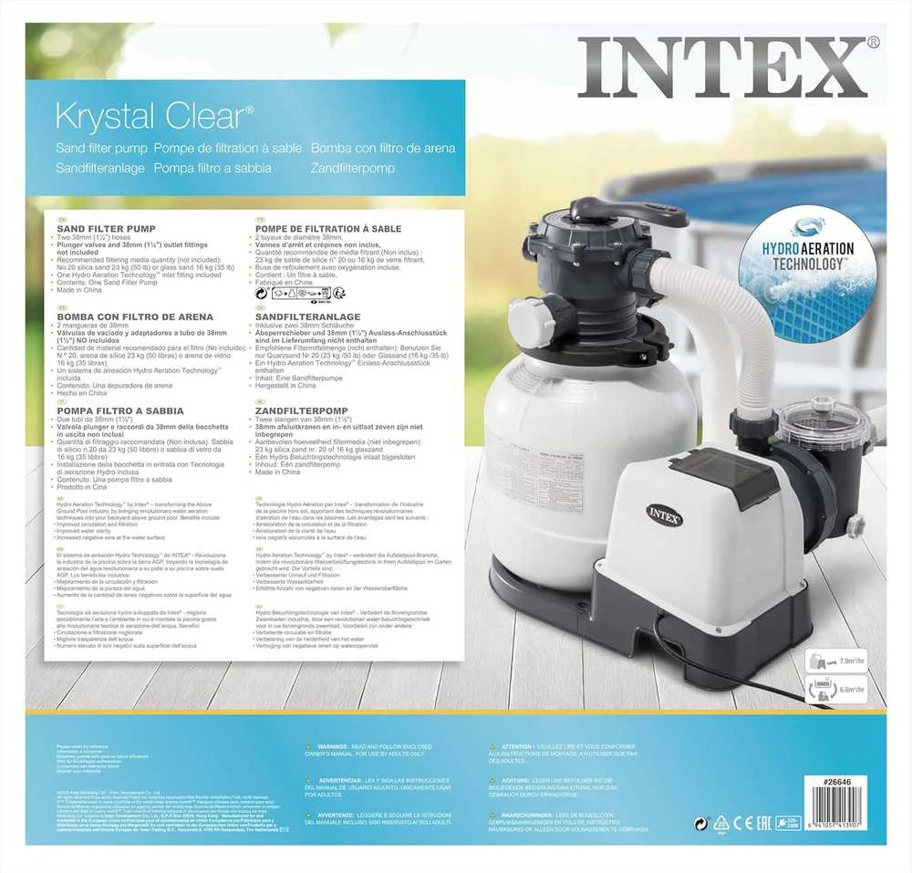 Baseino filtro smėlio siurblys 10 500 L/h INTEX 26648