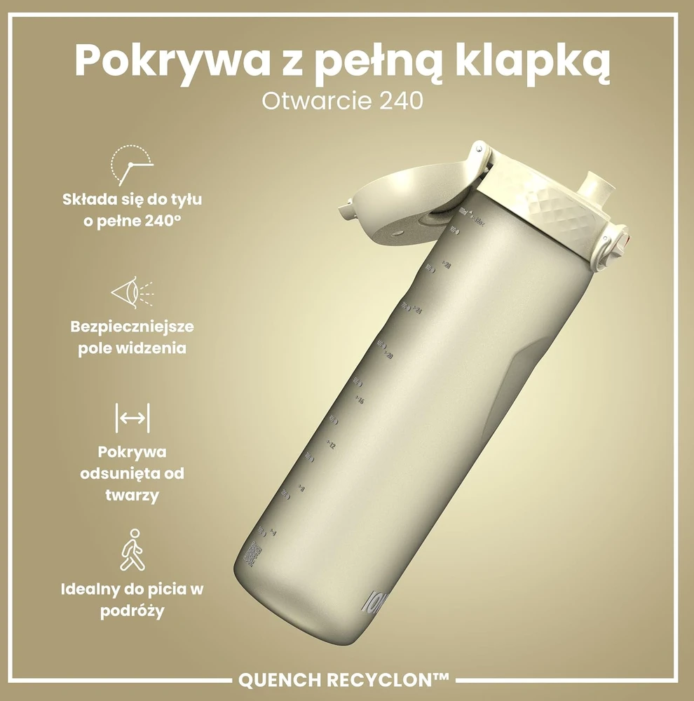 Ion8 gertuvė, 1 l, 7,9 × 28,5 cm, kreminė balta, Evo