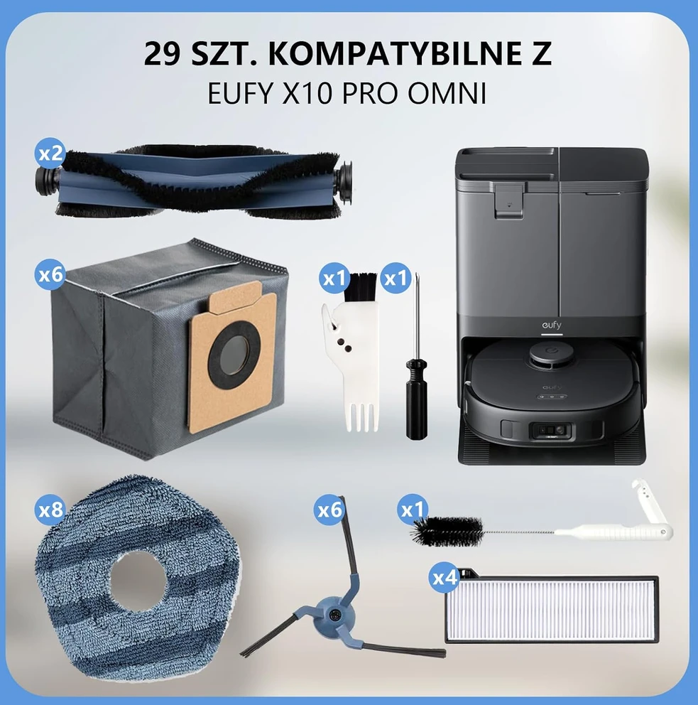 iRobacc atsarginių dalių rinkinys Eufy X10 Pro Omni robotui dulkių siurbliui, 29 vnt., SET29-EufyX10-EU