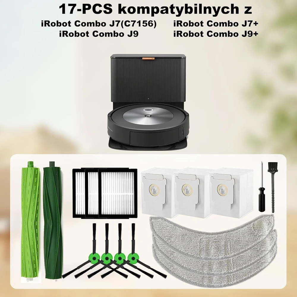 iRobacc roboto dulkių siurblio priedų rinkinys iRobot Roomba Combo J7/J9/10 MAX, 17 vnt., SET17-J7-IROBT-EU