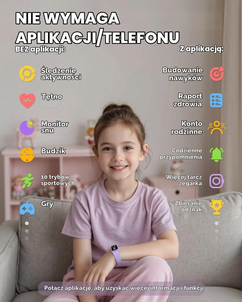 Išmanusis laikrodis BIGGERFIVE vaikiška aktyvumo apyrankė Vigor 3 su AMOLED ekranu, 3 ATM, KR05