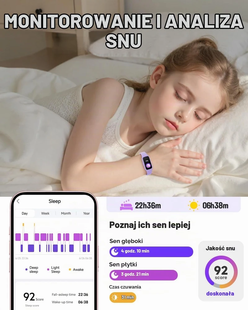 Išmanusis laikrodis BIGGERFIVE vaikiška aktyvumo apyrankė Vigor 3 su AMOLED ekranu, 3 ATM, KR05