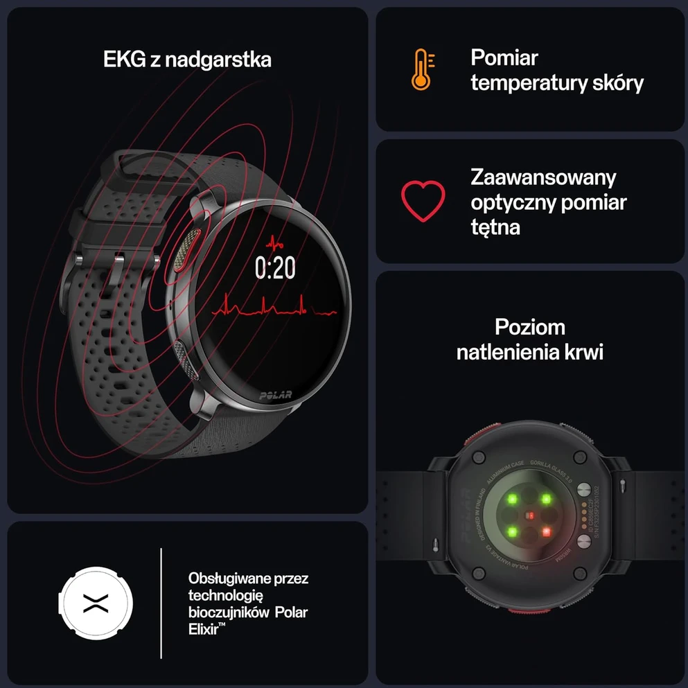 Išmanusis laikrodis Polar Vantage V3 S/L, Juodas