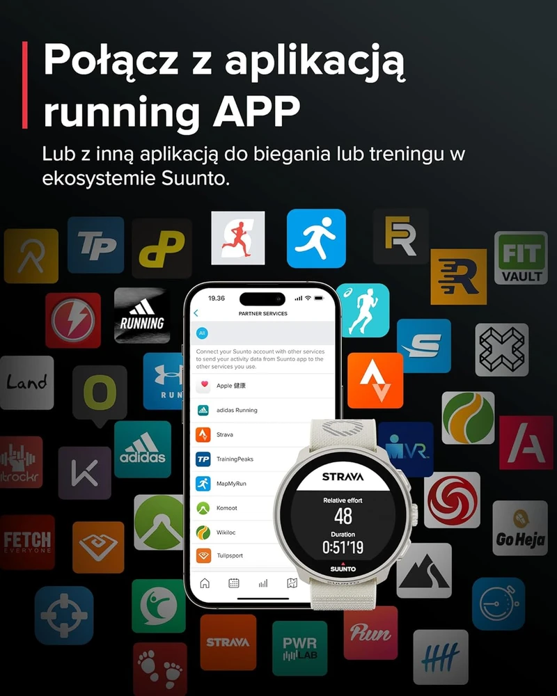 Išmanusis laikrodis Suunto GPS sportinis laikrodis AMOLED 1,32 colio, dviejų dažnių GPS, 4 GB atmintis, vandeniui atsparus, modelis SS051110000