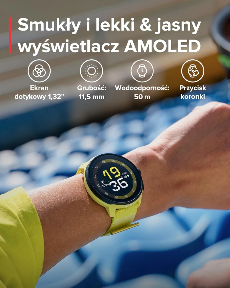 Išmanusis laikrodis Suunto išmanusis bėgimo laikrodis AMOLED ekranas 1,32 colio GPS 4 GB atmintis SS051111000