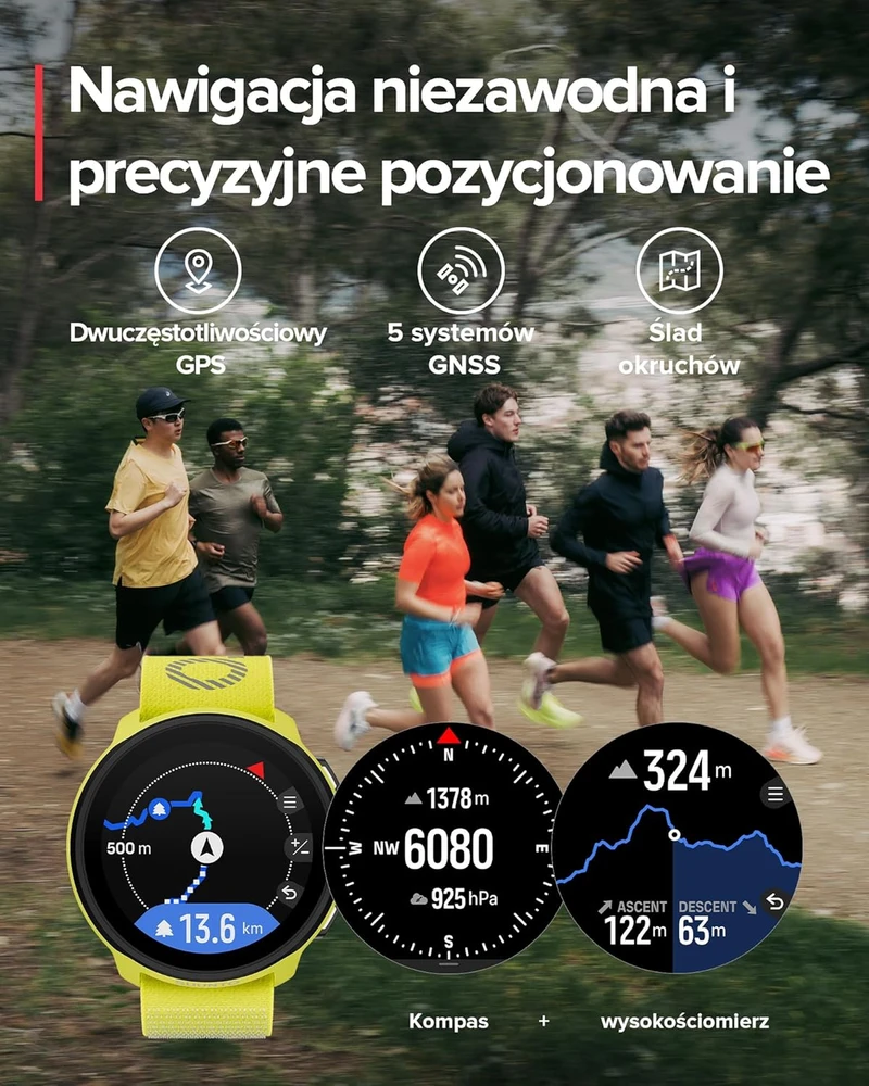 Išmanusis laikrodis Suunto išmanusis bėgimo laikrodis AMOLED ekranas 1,32 colio GPS 4 GB atmintis SS051111000