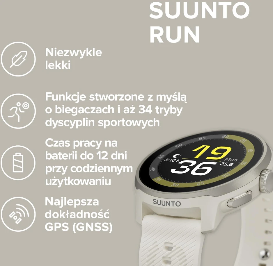 Išmanusis laikrodis Suunto išmanusis sporto laikrodis Run su AMOLED ekranu, GPS, 4 GB atmintimi, pulso ir miego stebėjimu