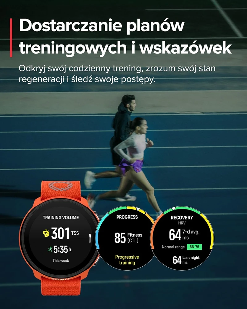 Išmanusis laikrodis Suunto Run sportinis laikrodis su 1,32 colio AMOLED ekranu, GPS, iki 12 dienų veikiantis akumuliatorius, 4 GB atmintis