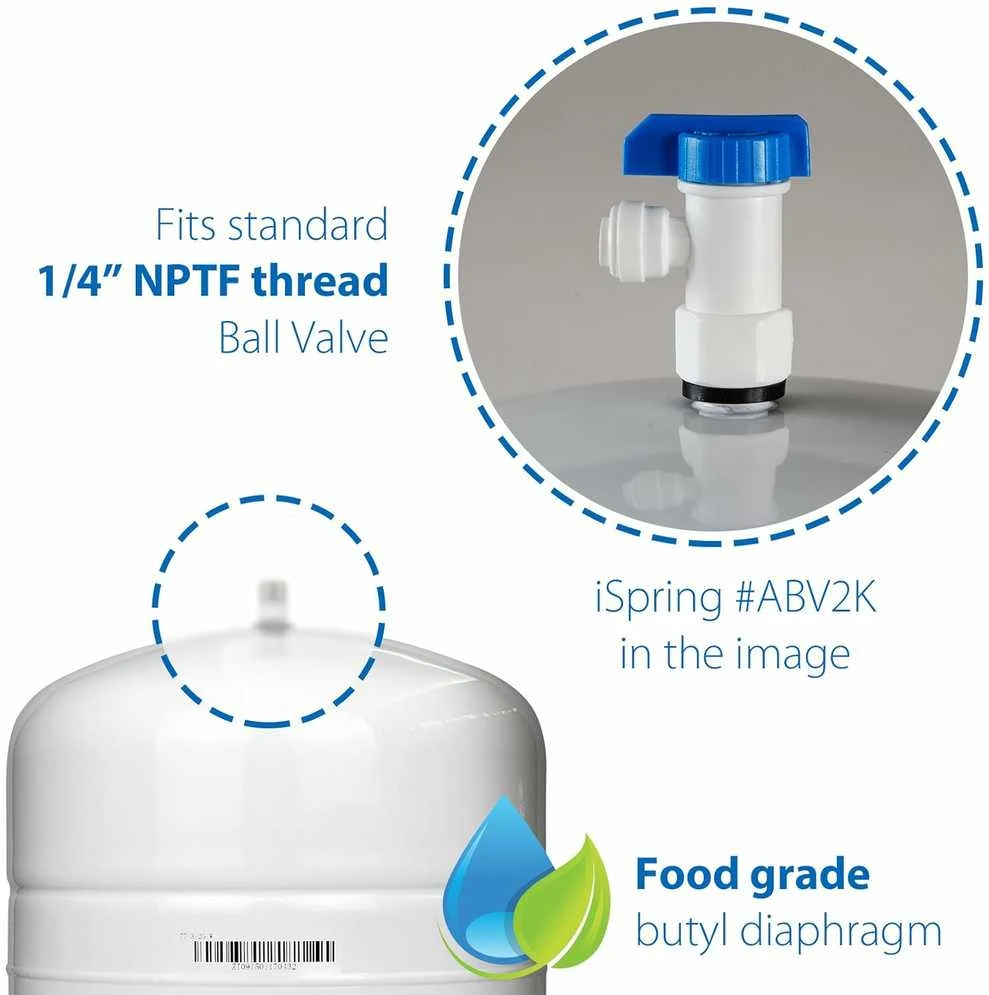 iSpring spaudiminis vandens rezervuaras atbulinio osmoso sistemoms, 4 l, su vožtuvu T32M