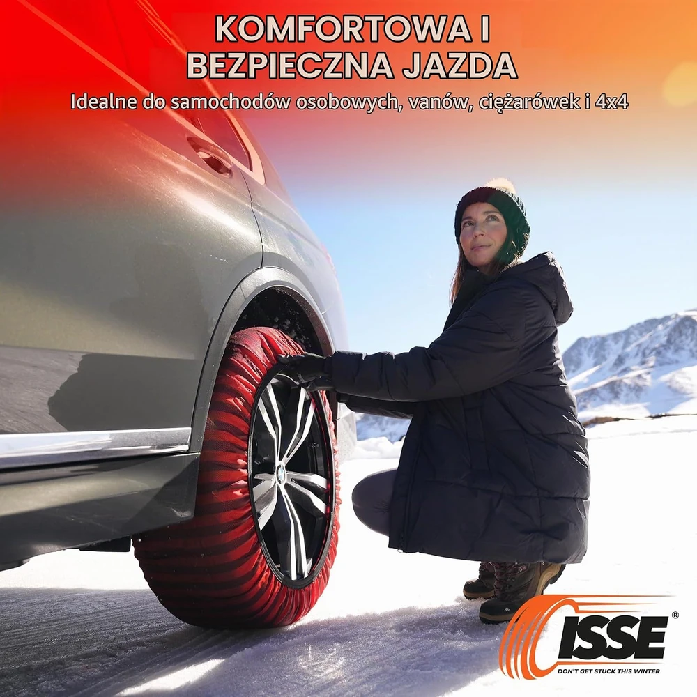 Amio ISSE tekstilinės sniego grandinės automobiliams T-66, EN 16662-1, 2 vnt., C60066