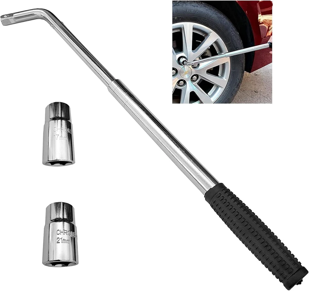 IUSOT reketinis ratų raktas su 360° pasukama galvute, CR-V plienas, 360–510 mm